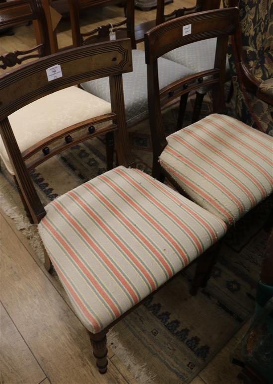 A pair of Regency mahogany dining chairs